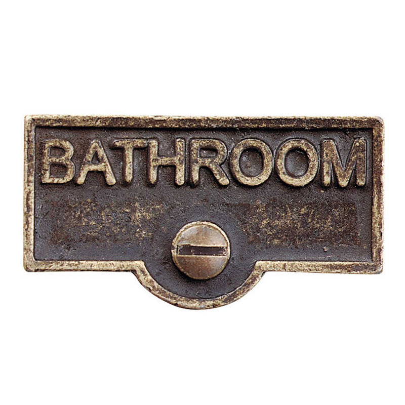 The Renovators Supply Inc. Bathroom Name Signs Labels Switch Plate Tag